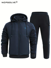 Men's Active Sports Suit Thermal Jacket & Pants for Winter