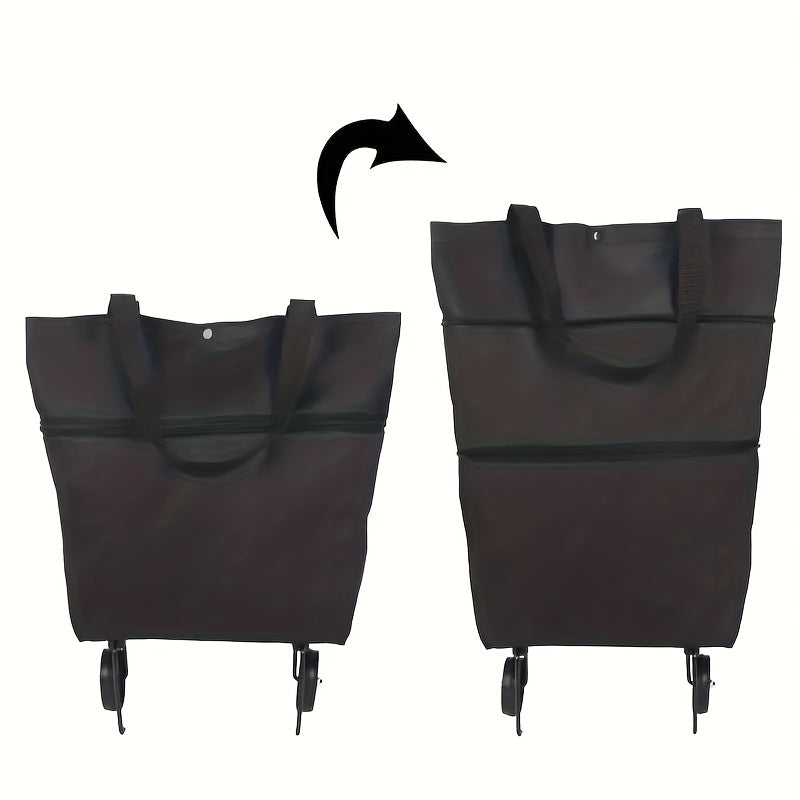 Foldable Shopping Cart with Wheels - Large Capacity for Supermarket