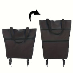 Foldable Shopping Cart with Wheels - Large Capacity for Supermarket