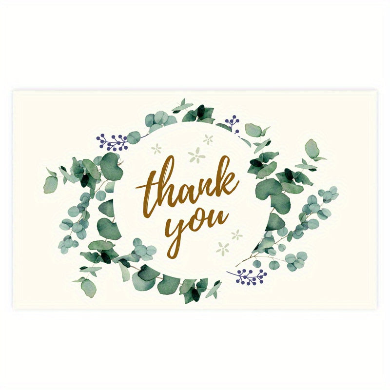 50pcs Thank You Card Flower Wedding Greeting Card for Family Friends