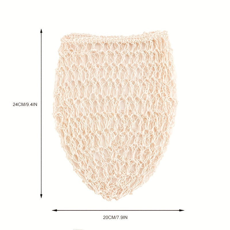 Khaki Mesh Hair Net Rayon Knit Snood Women Crochet Sleep Cap