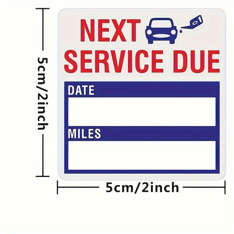 150 Car Maintenance Mileage Date Service Expiry Reminder Stickers