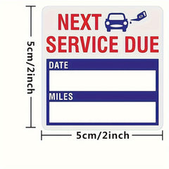 150 Car Maintenance Mileage Date Service Expiry Reminder Stickers