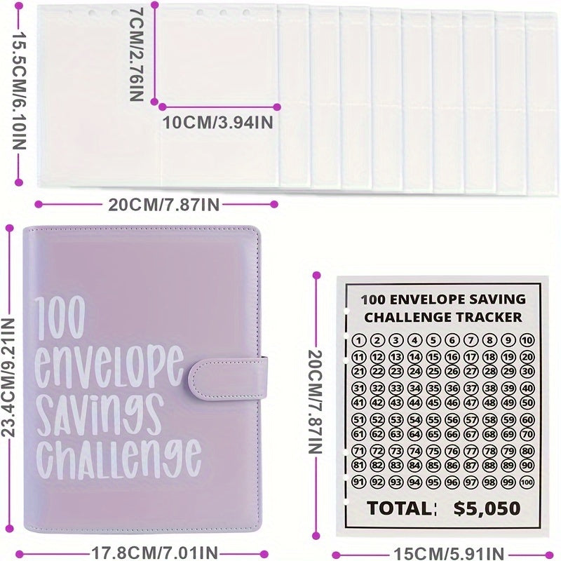 Challenge Cash Budget A5 Notebook PU Loose leaf Couple Planning Book