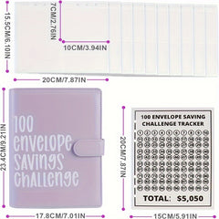 Challenge Cash Budget A5 Notebook PU Loose leaf Couple Planning Book