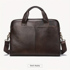 Vintage Leather Laptop Bag Business Briefcase