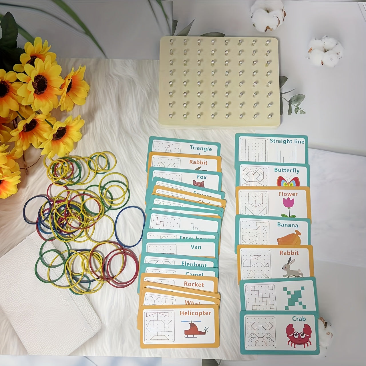 Geometric Pegboard Set for Kids Shape & Number Learning Toy
