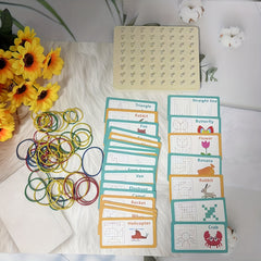 Geometric Pegboard Set for Kids Shape & Number Learning Toy