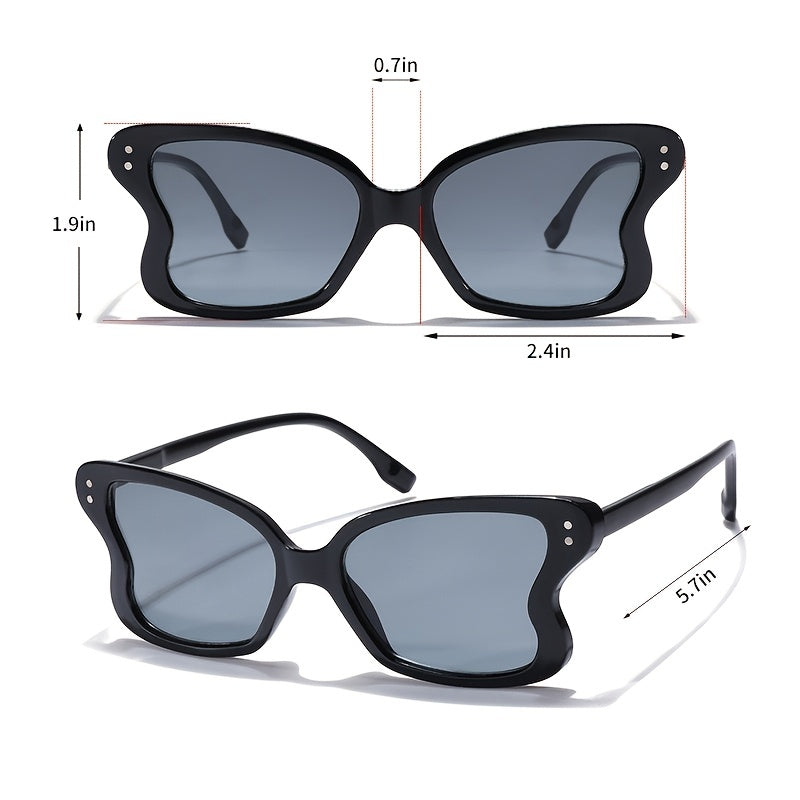 Ladies Vintage Square Sunglasses UV Protection Stylish Oversized Sunglasses