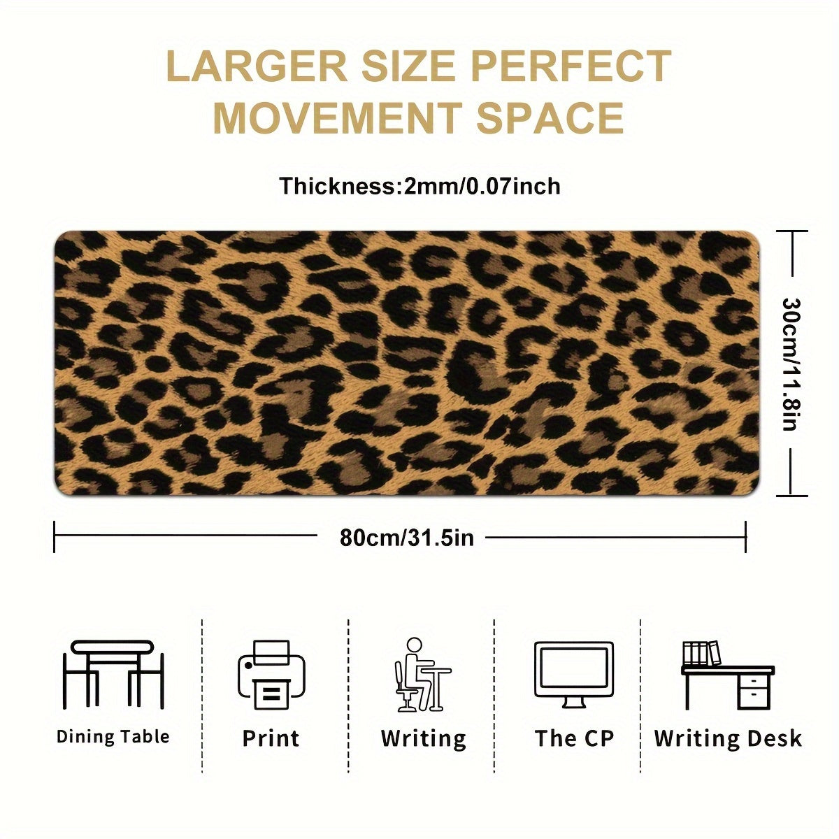 Leopard Print Desk Mat Desk Pad Large Gaming Mouse Pad E Sports Office Keyboard