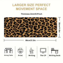 Leopard Print Desk Mat Desk Pad Large Gaming Mouse Pad E Sports Office Keyboard