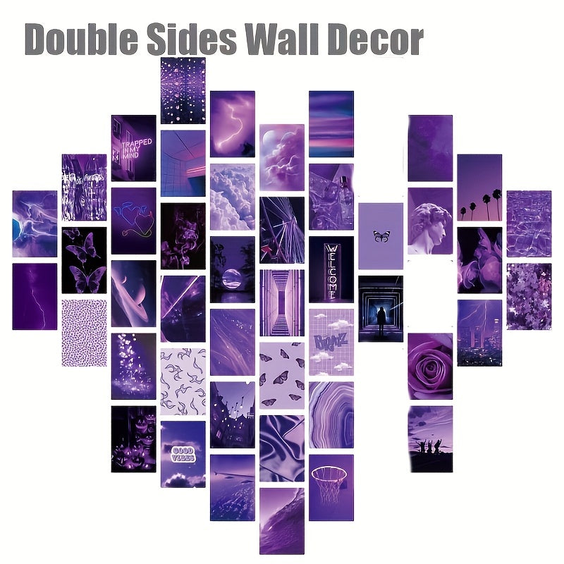 50pcs Double-Sided Post Cards Modern Room Wall Decor Collage Kit