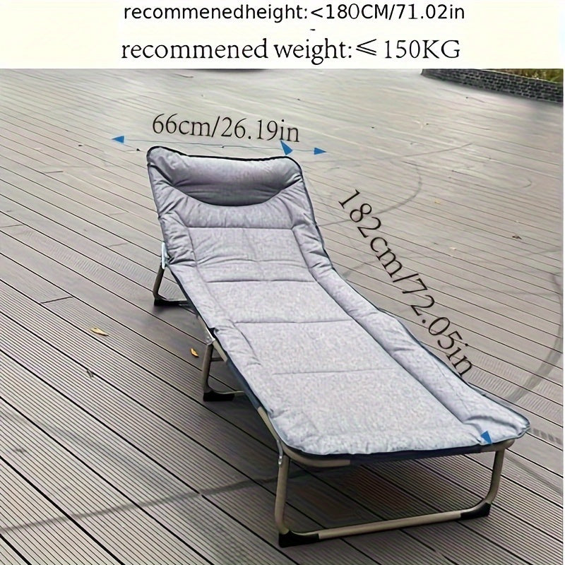Outdoor Folding Bed, Single Bed for Office Nap and Camping