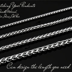 Men's Stainless Steel Necklace Cuban Double Chain
