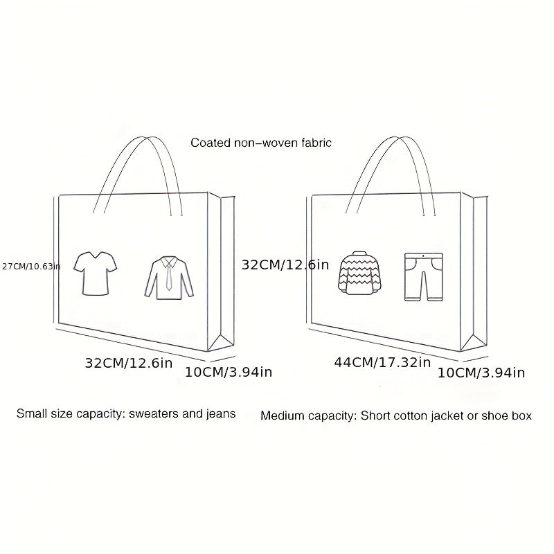 5pcs Non-woven Tote Bag Clothing Shop Packaging Bag Flower Clothes Gift Bag