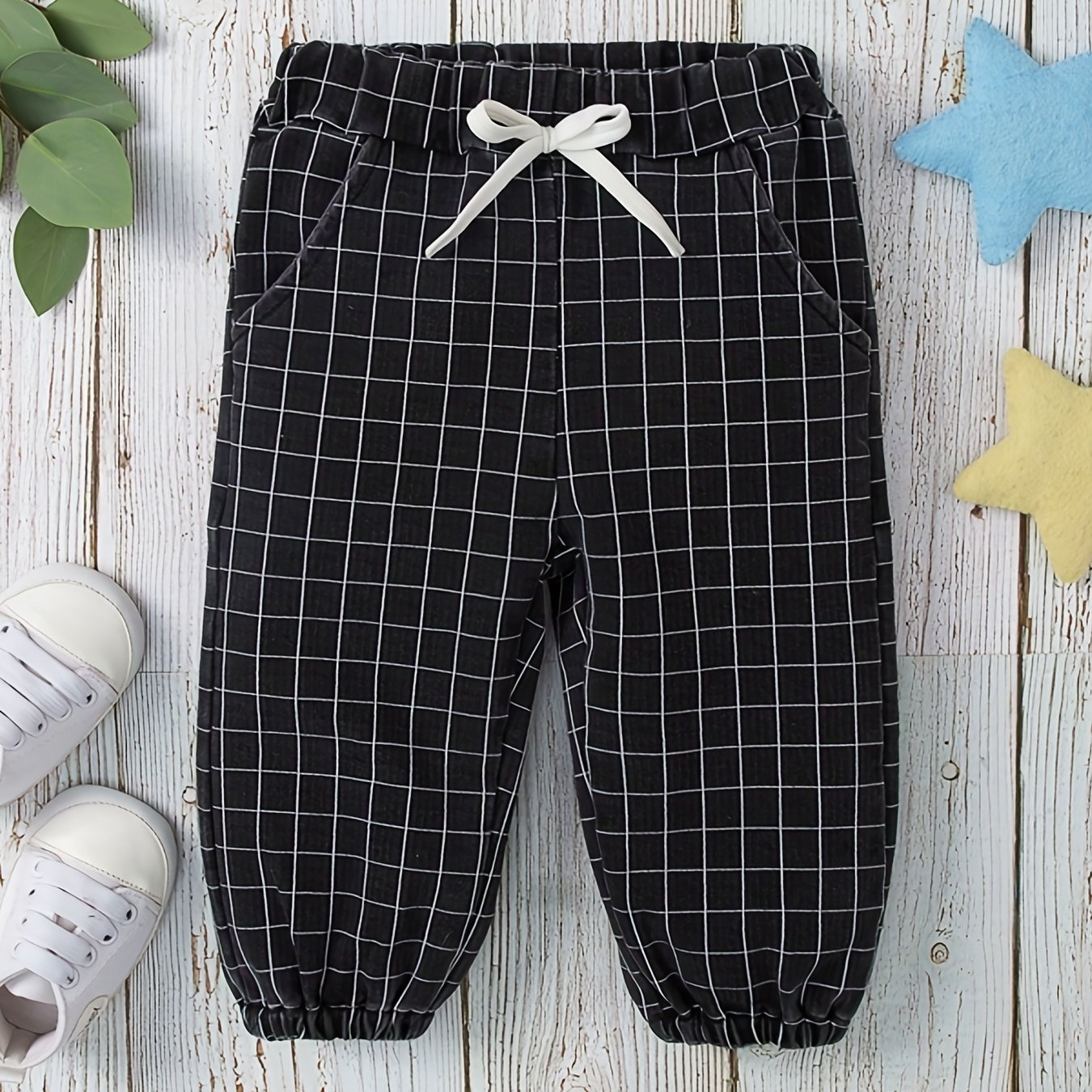 Plaid Joggers Pants Baby Girls Trousers