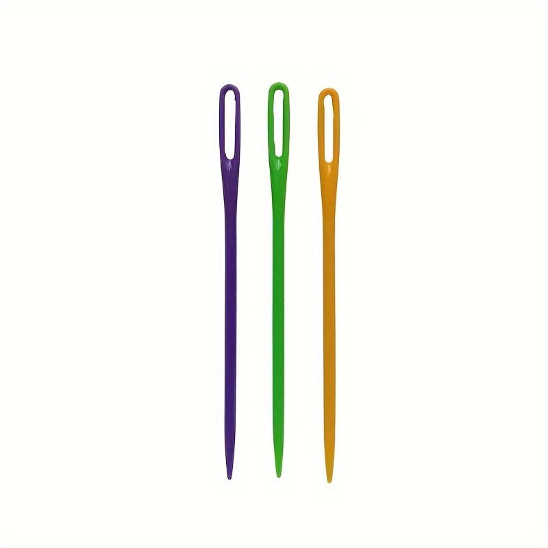 5pcs Large Eye Plastic Sewing Needles Safety Lacing Learning DIY Crafts