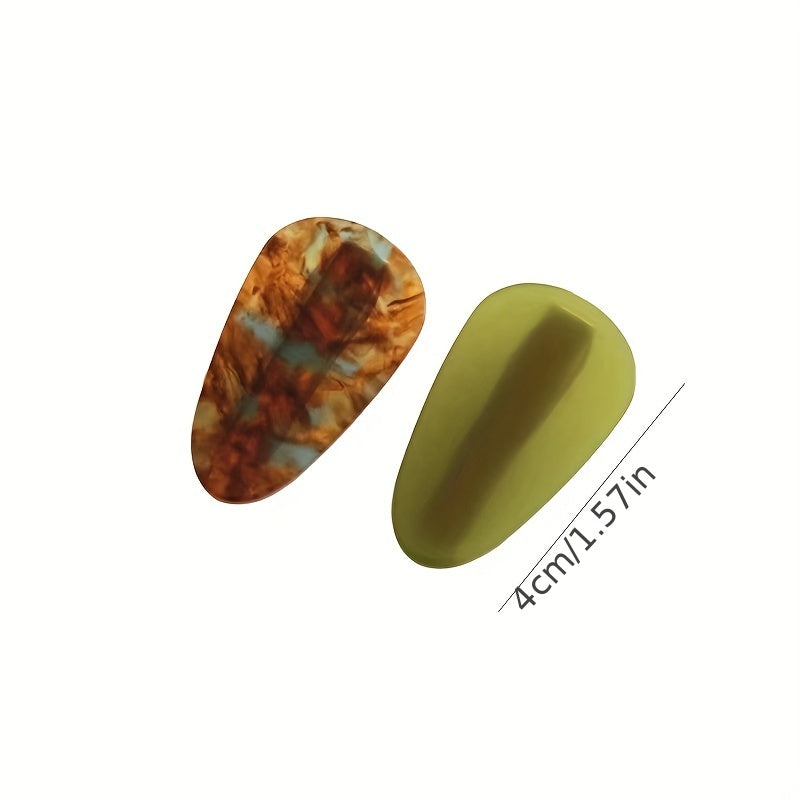 2pcs Acetate Hair Clip French Barrette Side Clip Bangs Clip