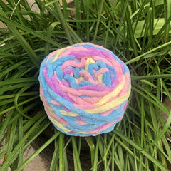 Colored Chenille Knitting Yarn Ice Strip Thread DIY Scarf Thick Hand Woven