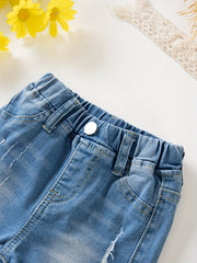 Boys Denim Jeans Shorts with Pockets for Summer