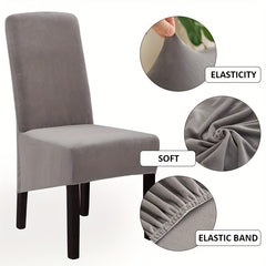Velvet Stretch Dining Chair Slipcover for Home Decor
