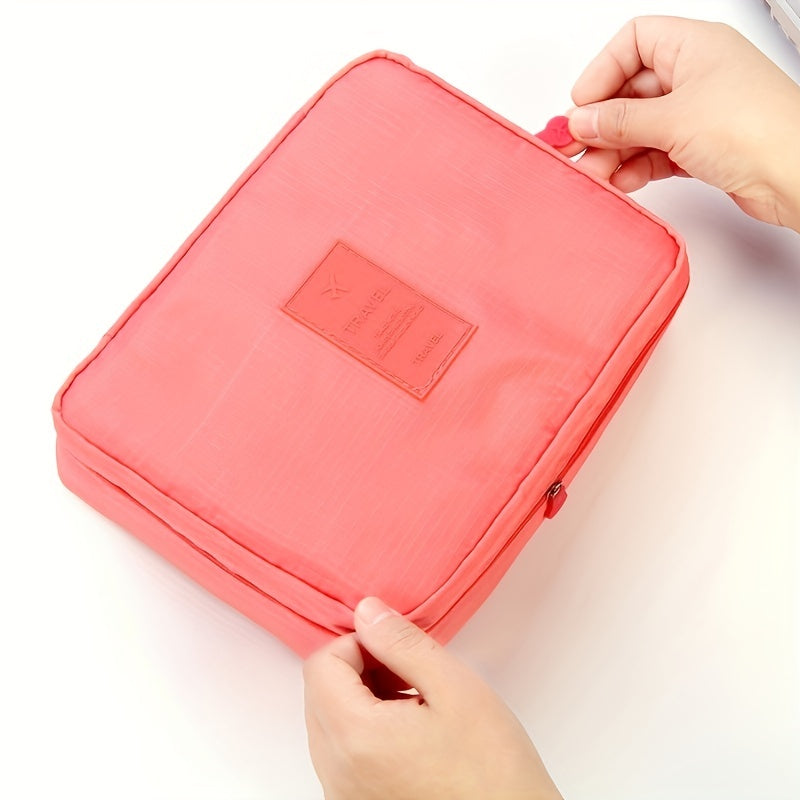 Solid Zipper Storage Bag Portable Travel Accessories Cosmetic Bag