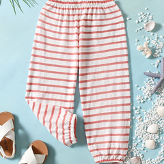Striped Graphic Jogger Pants for Toddler Girls