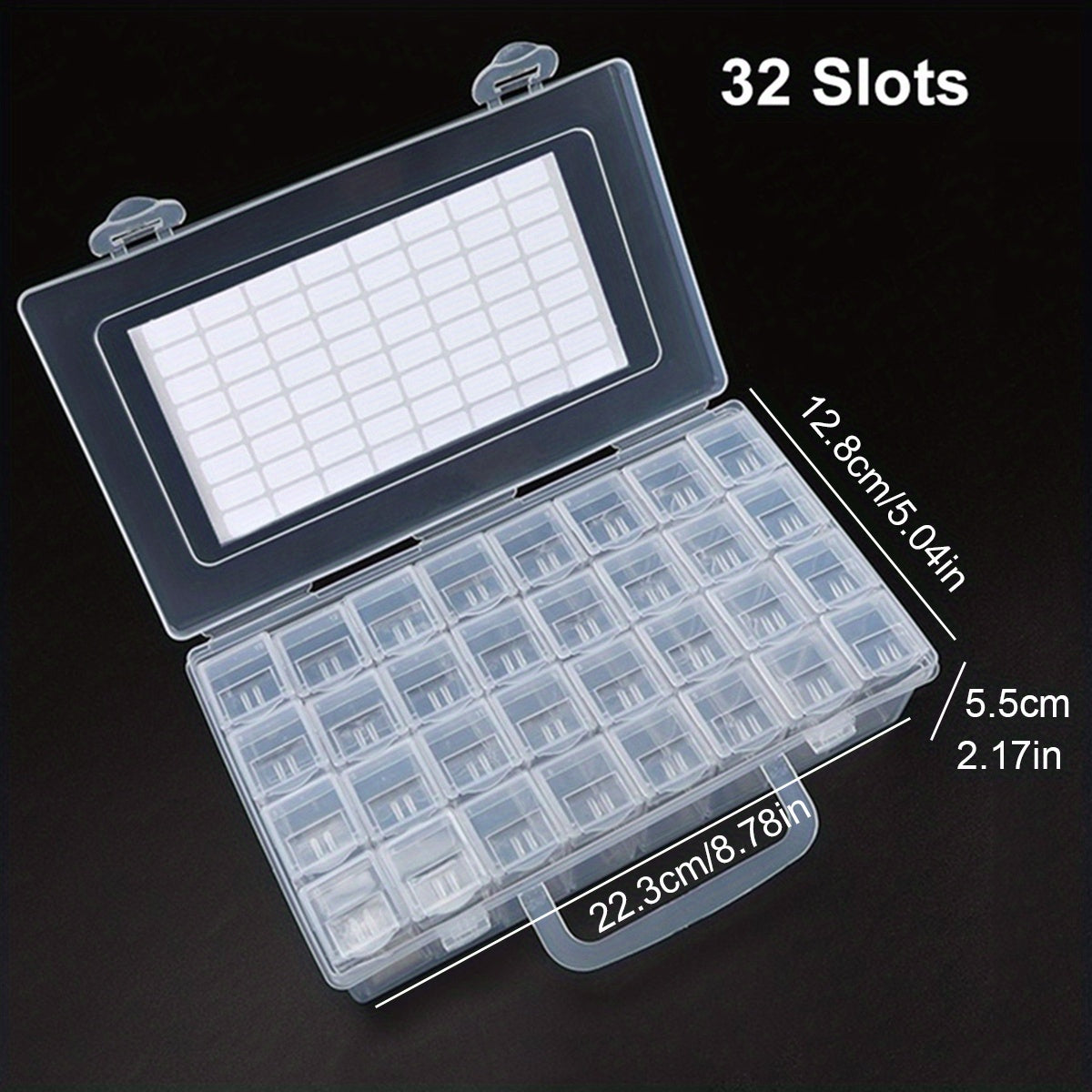 Plastic Storage Box 32-64 Slots DIY Diamond Painting Beads Container Organizer