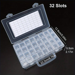 Plastic Storage Box 32-64 Slots DIY Diamond Painting Beads Container Organizer