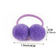 40pcs Baby Girls Pom Pom Hair Ties Elastic Hair Ponytail Holders for Toddlers