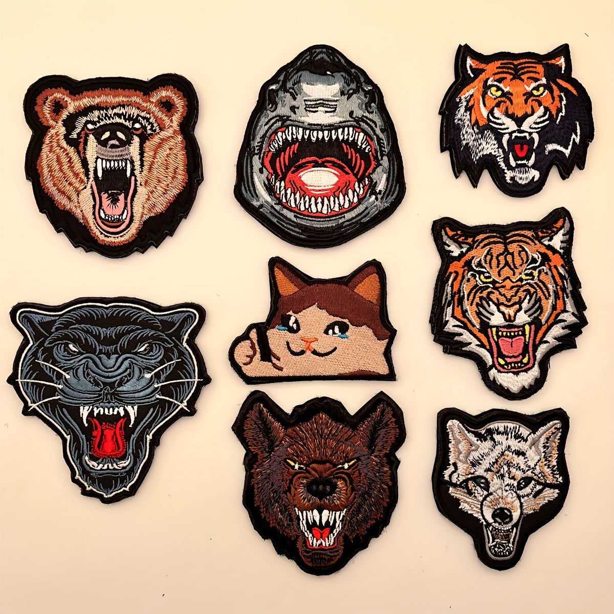 Wild Animal Embroidered Applique Patch Iron On Sew On Patches For Clothes