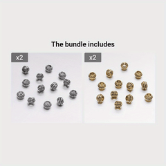 30pcs Golden Silver Plated Spacer Bead Big Hole Jewelry Making Findings
