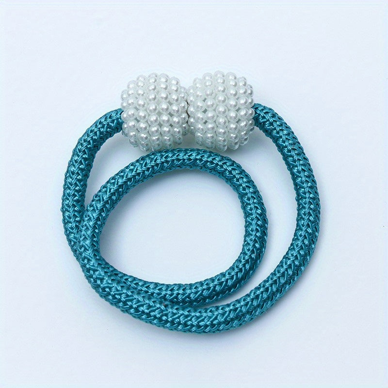 2pcs Pearl Magnetic Curtain Buckles Tieback Accessories