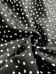  Polka Dot Puff Sleeve Maxi Dress