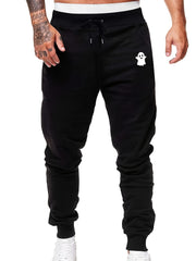 Men's Casual Ghost Print Sweatpants for Autumn
