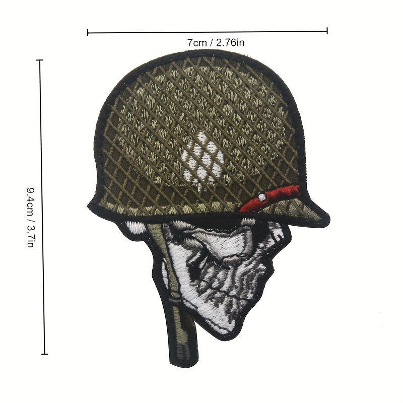 Boys Pirate Skull Arm Patch - Embroidered Design