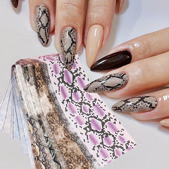 10 Pcs Chinese Characters Nail Foil Bamboo Leaf Art