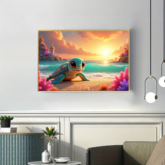 Ocean Themed Sea Turtle Diamond Painting Kit for Adults