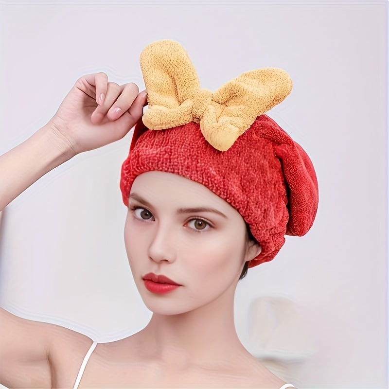 Coral Fleece Hair Towel Absorbent Quick Drying Shower Cap Hair Towel