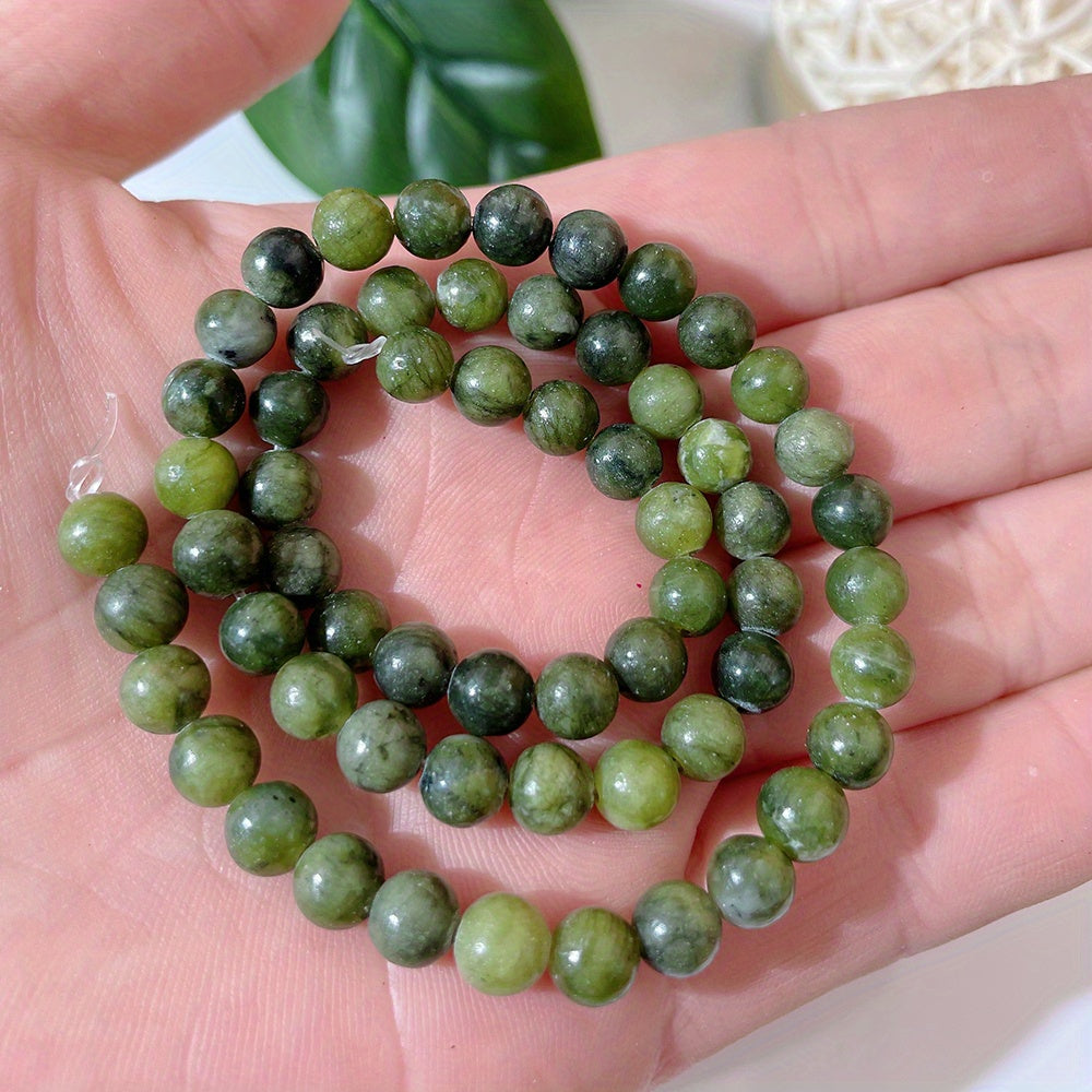 Natural Southern Jade 6 8 10mm Loose Bead Bracelet Necklace