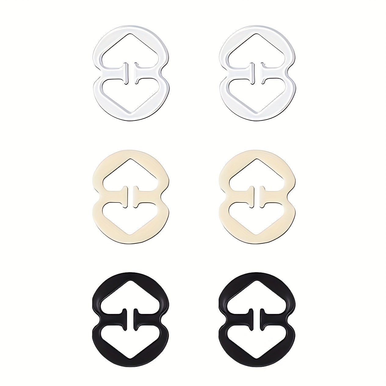 12pcs Invisible Bra Strap Clips Non-slip Buckles for Braless Look