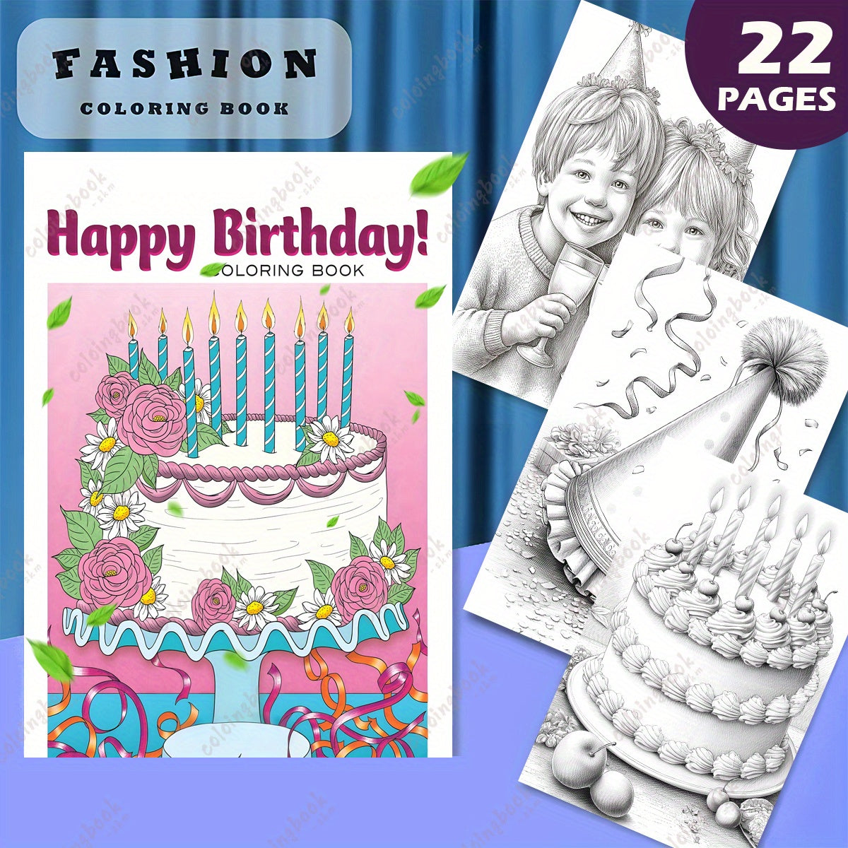 Deluxe 29 Happy Birthday Coloring Book - Unique Cover