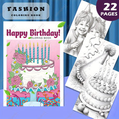 Deluxe 29 Happy Birthday Coloring Book - Unique Cover