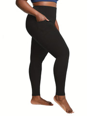  High Rise Stretch Leggings With Pockets
