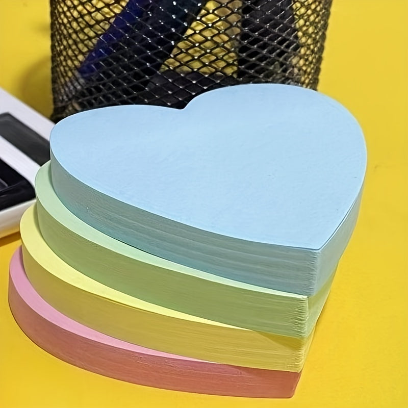 400pcs Heart Shape Sticky Notes Self-adhesive 100 Sheets