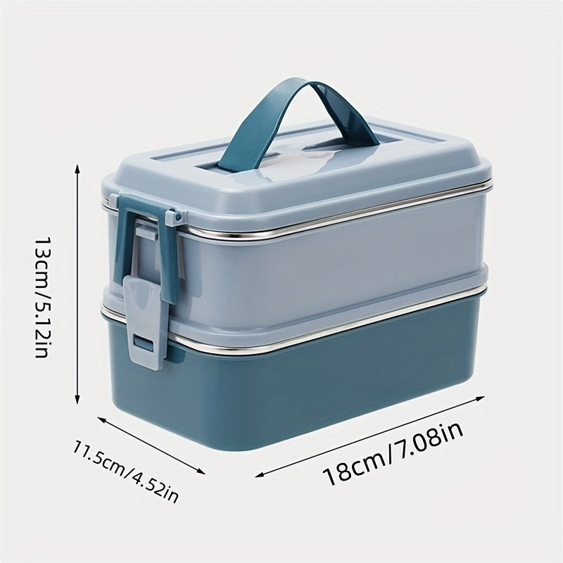 1pc SUS304 Insulated 2 Layers Lunch Box Good looking Appearance Lunch Box