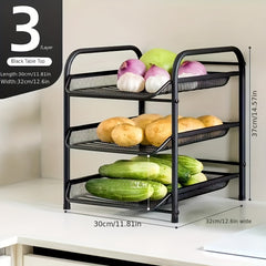 3 Tier Fruit Basket For Kitchen Counter Fruit Holder Stand Wire Baskets