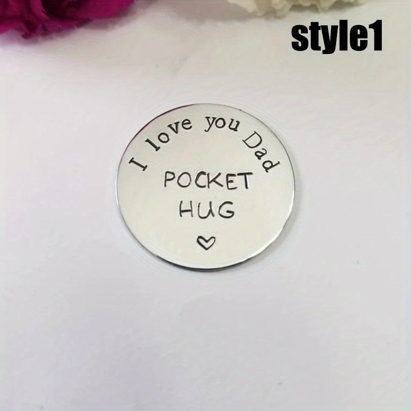 Men's POCKET HUG Love Token I Love You Dad Father's Gift