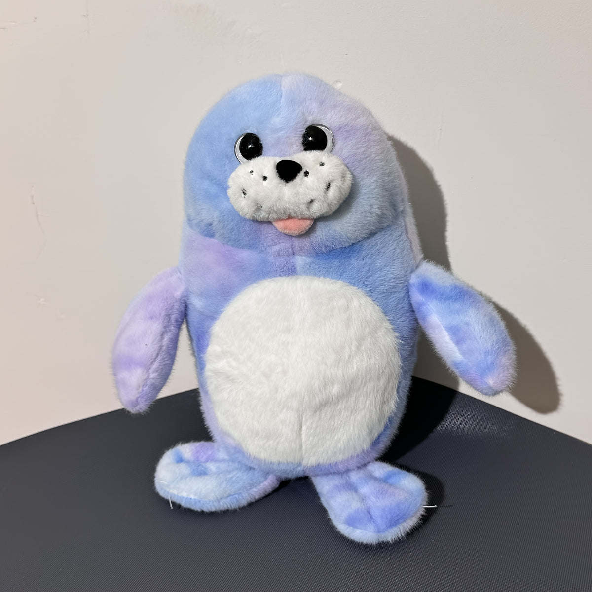 JIAJCHUF Tie Dye Plush Seal Soft Pastel & Purple Stuffed Animal Toy