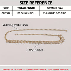Golden Star Pendant Waist Chain Boho Metal Chain Belt Dress Girdle Women